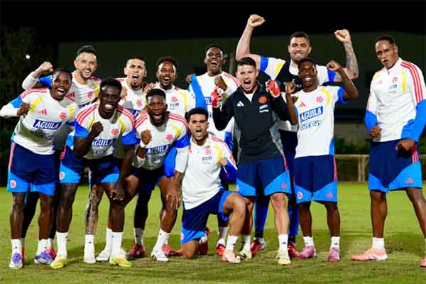 Jugadores de la selección en concentración. Foto Federación Colombiana de fútbol