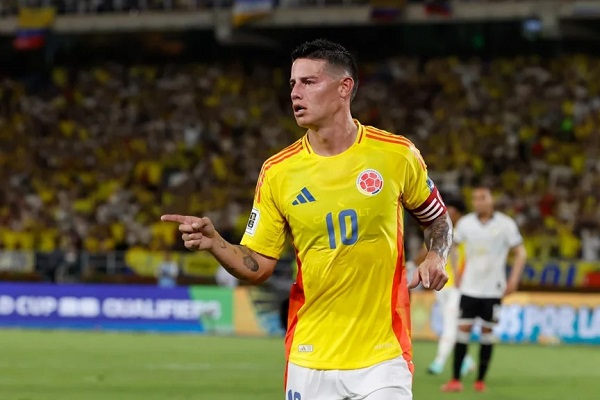 James Rodríguez, capitán de la Selección Colombiana de Mayores es el presidente de la delegación nacional para el torneo internacional. Foto EFE 