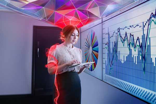 Imagen de una asistente virtual creada por inteligencia artificial para realización de determinados procesos. Foto archivo