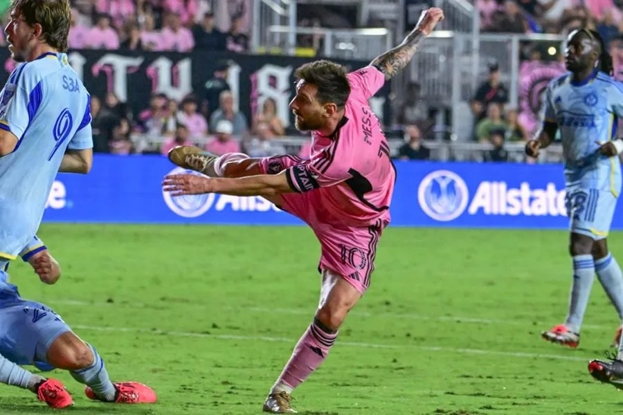 Lionel Messi, futbolista argentino del Inter Miami ganador de ocho balones de Oro, dos Copas Américas y Un Mundial de Fútbol, entre otros. Foto EFE