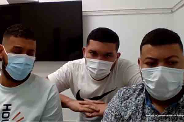 Los patrulleros Octavio Darío Porras Vides, Iván Darío Olivo de Ávila y Esteban Gómez Ricard, procesados por homicidio. Foto Fiscalía