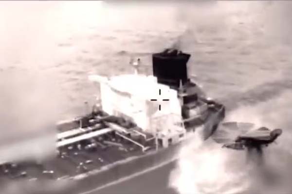 Incautación del petrolero Olina en el Caribe Foto: Captura de pantalla de X / @Southcom