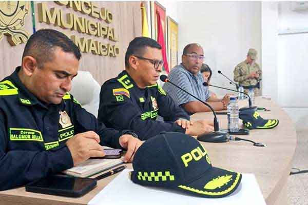 Imagen del consejo de seguridad realizado por las autoridades en Riohacha. Foto cortesía La Guajira Hoy