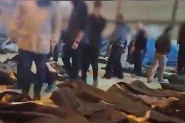 Captura de un video de la Agencia de Noticias de Activistas de Derechos Humanos con sede en Estados Unidos. Cuerpos de víctimas de las protestas contra el régimen islámico en Irán. EFE/Human Rights Activis News Agency con sede en EE.UU.