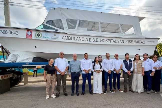 Esta es lancha del hospital de Maicao, que estará el servicio en la alta Guajira.